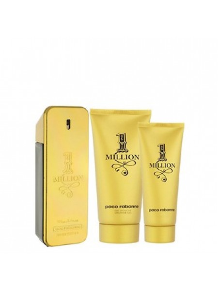 Paco Rabanne 1 Million подарочный набор (туалетная вода 100 мл + бальзам после бритья 75 мл + гель для душа 100 мл)