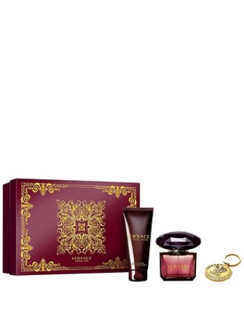 Versace Crystal Noir Подарочный набор (парфюмированная вода 90 мл + лосьон для тела 100 мл + брелок)