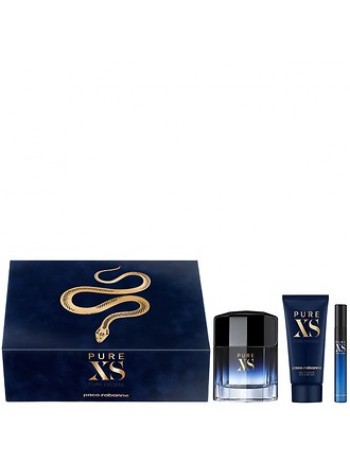 Paco Rabanne Pure XS Подарочный набор (туалетная вода 100 мл + миниатюра 10 мл + гель для душа 100 мл)