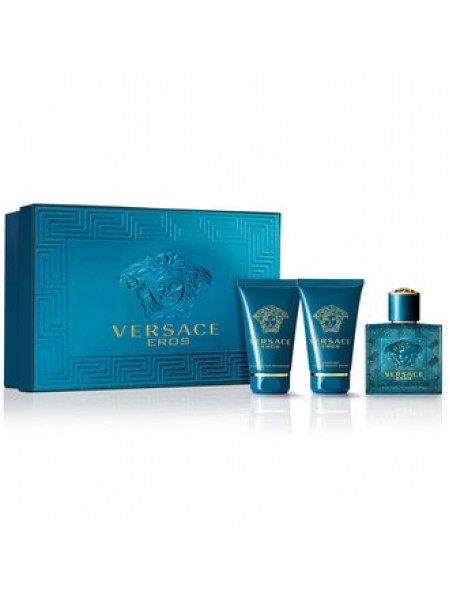 Versace Eros Подарочный набор (миниатюра 5 мл + гель для душа 25 мл + бальзам после бритья 25 мл)