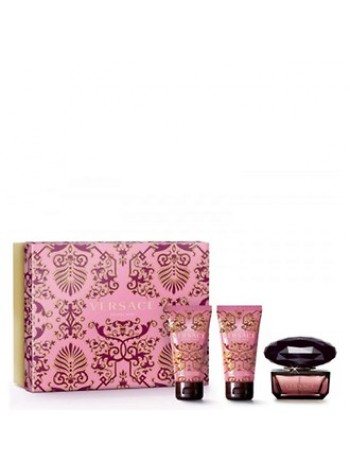 Versace Crystal Noir подарочный набор (туалетная вода 50 мл + лосьон для тела 50 мл + миниатюра 10 мл)