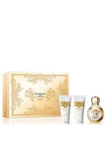 Versace Eros Pour Femme Eau de Toilette подарочный набор (туалетная вода 50 мл + лосьон для тела 50 мл + гель для душа 50 мл)