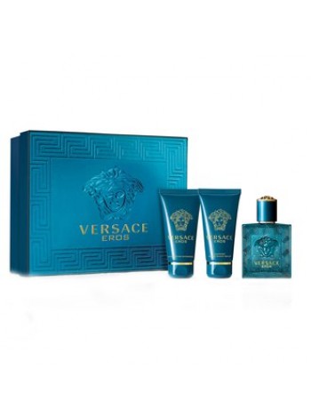 Versace Eros Подарочный набор (туалетная вода 50 мл + гель для душа 50 мл + бальзам после бритья 50 мл)