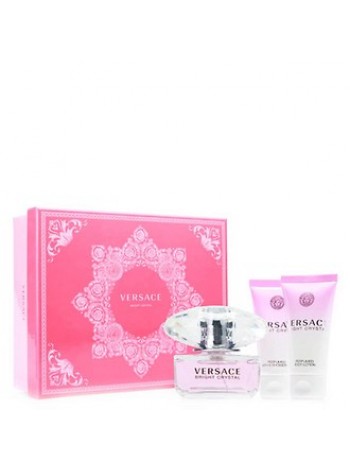 Versace Bright Crystal подарочный набор (туалетная вода 50 мл + лосьон для тела 50 мл + гель для душа 50 мл)