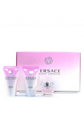 Versace Bright Crystal Подарочный набор (миниатюра 5 мл + лосьон для тела 25 мл + гель для душа 25 мл)