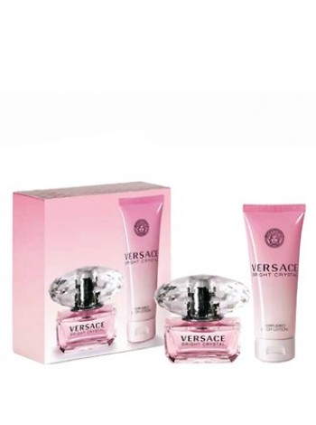 Versace Bright Crystal подарочный набор (туалетная вода 90 мл + лосьон для тела 100 мл + клатч)
