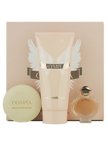 Paco Rabanne Olympea подарочный набор (миниатюра 10 мл + лосьон для тела 100 мл + мыло 50г)