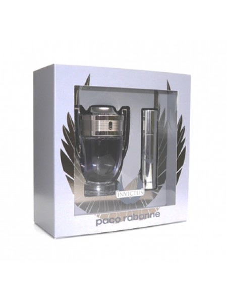 Paco Rabanne Invictus подарочный набор (миниатюра 10 мл + туалетная вода 100 мл + гель для душа 100 мл)