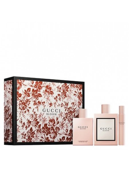 Gucci Bloom Подарочный набор (парфюмированная вода 100 мл + миниатюра 7 мл + лосьон для тела 100 мл)