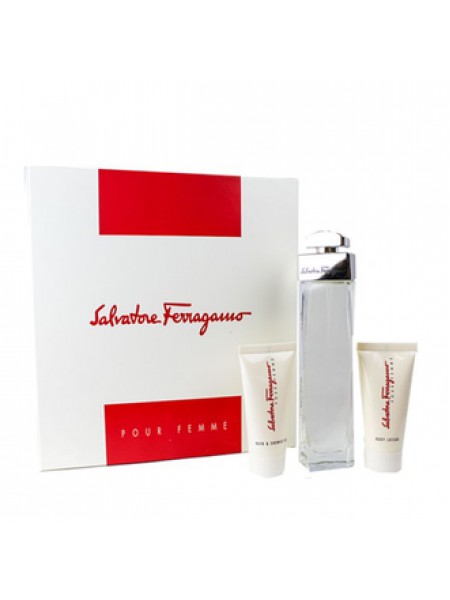Salvatore Ferragamo Подарочный набор (парфюмированная вода 100 мл + лосьон для тела 50 мл + гель для душа 50 мл)