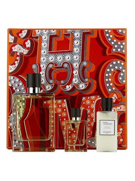 Terre d'Hermes Eau De Toilette Подарочный набор (туалетная вода 100 мл + миниатюра 12.5 мл + эмульсия после бритья 40 мл)