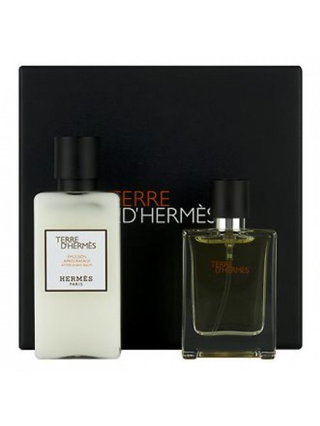 Terre d'Hermes Parfum Подарочный набор (парфюмированная вода 12.5 мл + бальзам после бритья 40 мл)