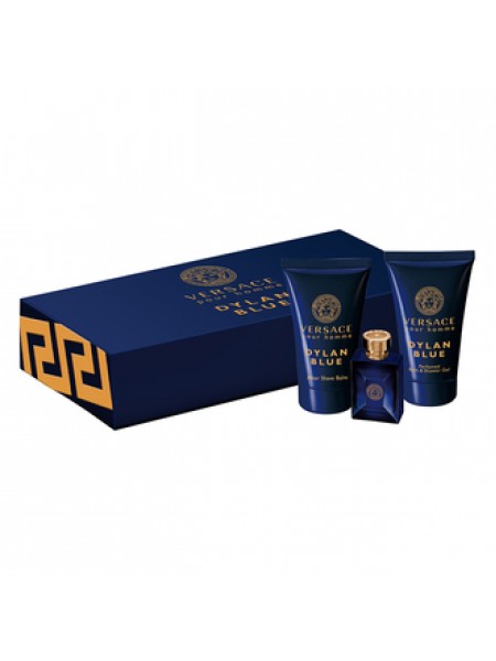 Versace Pour Homme Dylan Blue Подарочный набор (миниатюра 5 мл + бальзам после бритья 25 мл + гель для душа 25 мл)