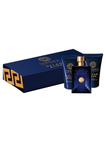 Versace Pour Homme Dylan Blue Подарочный набор (туалетная вода 50 мл + бальзам после бритья 50 мл + гель для душа 50 мл)