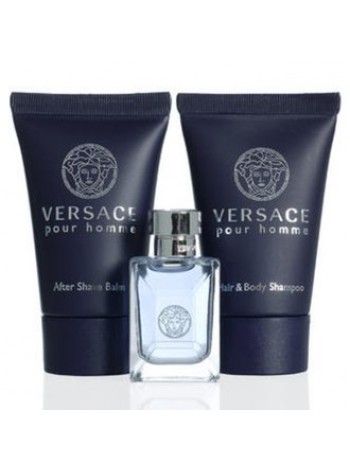 Versace Pour Homme Подарочный набор (туалетная вода 5 мл + гель для душа 25 мл + бальзам после брытья 25 мл)