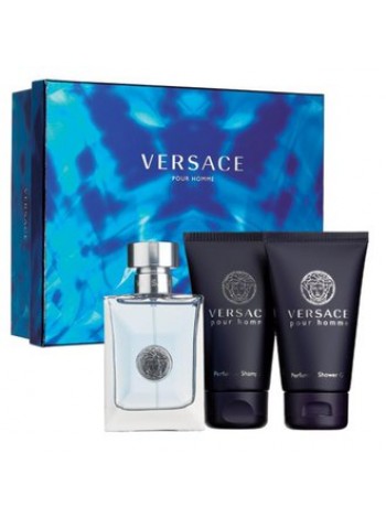 Versace Pour Homme Подарочный набор (туалетная вода 50 мл + гель для душа 50 мл + шампунь 50 мл)