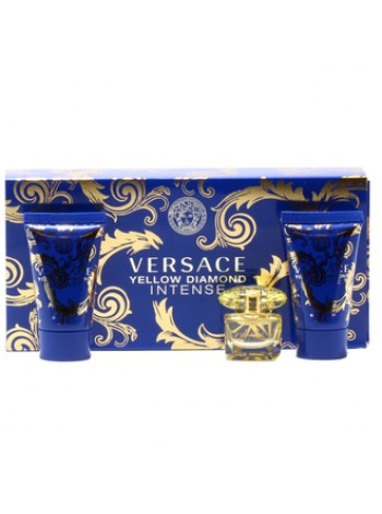 Versace Yellow Diamond Intense Подарочный набор (миниатюра 5 мл + лосьон для тела 25 мл + гель для душа 25 мл)