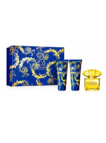 Versace Yellow Diamond Intense Подарочный набор (парфюмированная вода 50 мл + лосьон для тела 50 мл + гель для душа 50 мл)