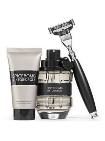 Viktor & Rolf Spicebomb Подарочный набор (туалетная вода 90 мл + бальзам после бритья 50 мл + бритва)