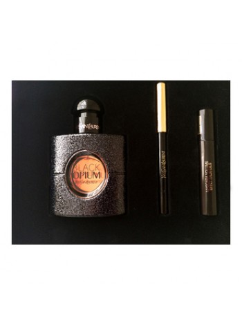 Y.S.Laurent Black Opium Подарочный набор (парфюмированная вода 50 мл + тушь для ресниц + карандаш для глаз)