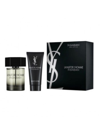 Y.S.Laurent La Nuit de L'Homme Подарочный набор (туалетная вода 60 мл + гель для душа 50 мл + бальзам после бритья 50 мл)