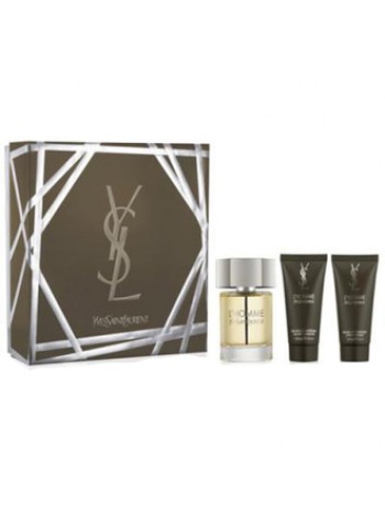 Yves Saint Laurent L'Homme Подарочный набор (туалетная вода 60 мл + бальзам после бритья 50 мл + гель для душа 50 мл)