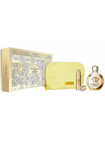 Versace Eros Pour Femme Подарочный набор (парфюмированная вода 100 мл + миниатюра 10 мл + косметичка)