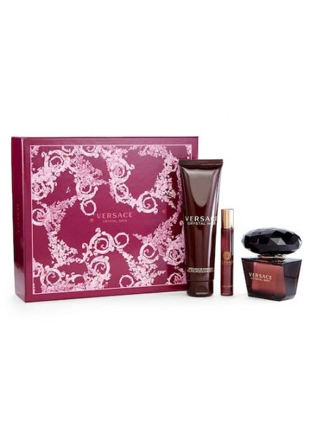 Versace Crystal Noir Подарочный набор (парфюмированная вода 90 мл + лосьон для тела 100 мл + миниатюра 10 мл)