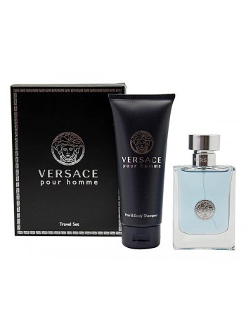 Versace Pour Homme Подарочный набор (туалетная вода 100 мл + шампунь 100 мл)