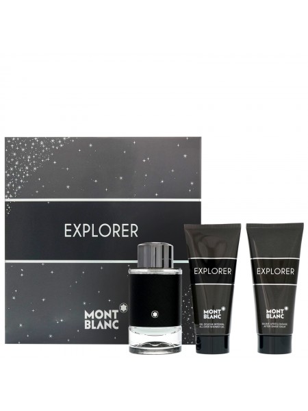 Montblanc Explorer Подарочный набор (парфюмированная вода 100 мл + гель для душа 100 мл + бальзам после бритья 100 мл)