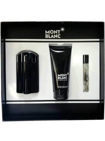 Montblanc Emblem Подарочный набор (туалетная вода 100 мл + миниатюра 7.5 мл + бальзам после бритья 100 мл)