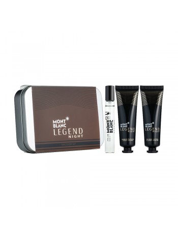 Montblanc Legend Night Travel Set (миниатюра 7.5 мл + гель для душа 30 мл + бальзам после бритья 30 мл)