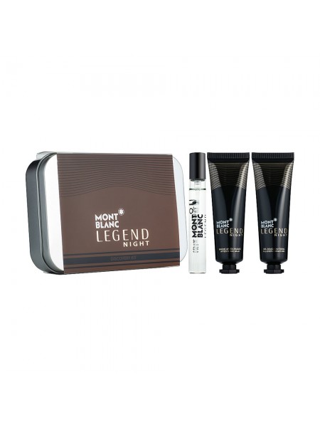 Montblanc Legend Night Travel Set (миниатюра 7.5 мл + гель для душа 30 мл + бальзам после бритья 30 мл)
