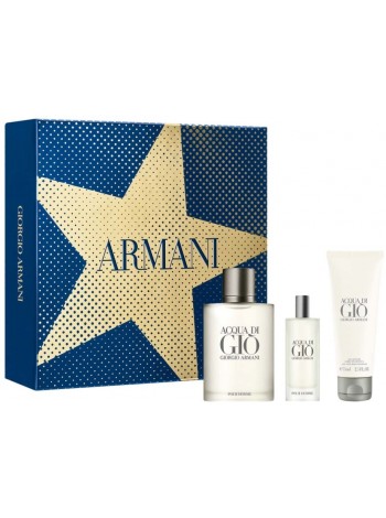 Armani Acqua di Gio Pour Homme Подарочный набор (туалетная вода 100 мл + гель для душа 75 мл + миниатюра 15 мл)