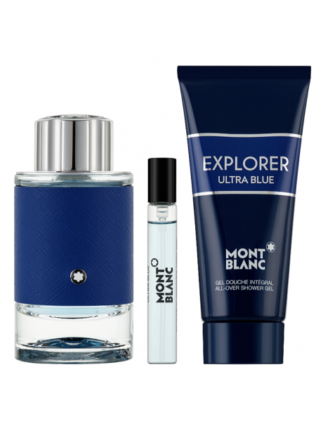 Montblanc Explorer Ultra Blue Подарочный набор (парфюмированная вода 100 мл + гель для душа 100 мл + миниатюра 7.5мл)